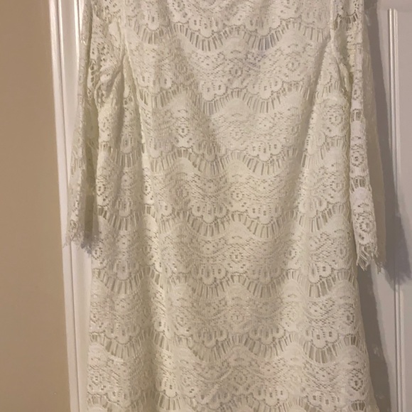Zara Dresses Zara Crochet Whites Dress Size Large With Lining